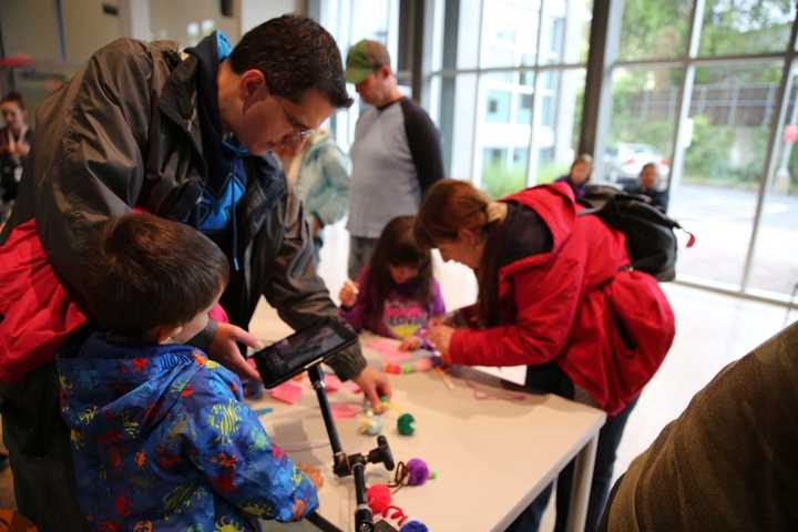 Artists Interact With Families At Burns Film Center In Pleasantville