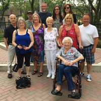 <p>Members of the Zalewski family at Tuesday&#x27;s rededication ceremony</p>