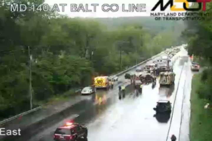 Major Crash Ties Up Traffic Along Busy Maryland Roadway