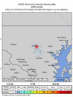 Earthquake Strikes Central Maryland Overnight