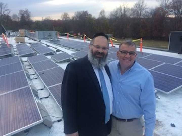 Rabbi Ari Jacobson, Dean and Principal of ASHAR (left) and David Bieber, system developer.