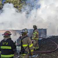 <p>Firefighters responded to a house fire in Sandisfield on Monday, Jan. 31.</p>