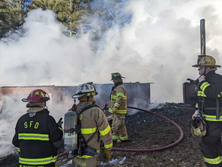 Firefighters responded to a house fire in Sandisfield on Monday, Jan. 31.