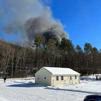 <p>Firefighters responded to a house fire in Sandisfield on Monday, Jan. 31.</p>