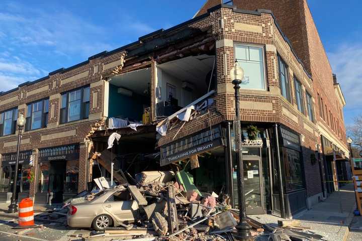 Traffic Closed For Second Day After Car Rammed Into Roslindale Building