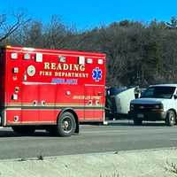 <p>A Reading fire truck at the scene.</p>