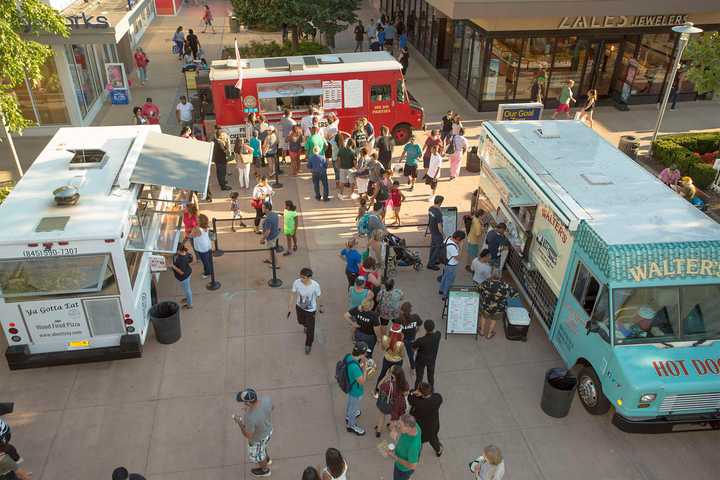 Rooftop view of the food trucks from a past Cross County Festival.Summer Fest kicks off at noon to 3 p.m. on Saturday and Sunday, May 19 and 20.