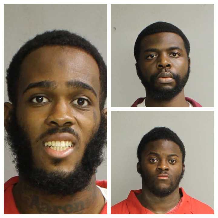 Nasim Smalls, 24 (left), Tyrone Gresham, 24 (top right), and Aaron Walker, 20 (bottom right).