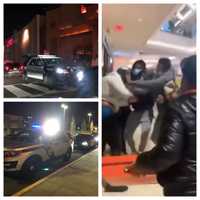 <p>The melee broke out on the first floor near the AMC theater around 8:15 p.m.</p>