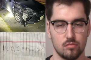 'Hello I Hit Your Car': DUI Driver Leaves Crash Scene Confession, Stafford Sheriff Says