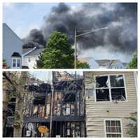 MAYDAY 2X: Firefighter Hospitalized In Northern VA Townhouse Fire