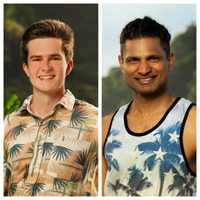 <p>Charlie Davis, of Boston, (left) and&nbsp;Bhanu Gopal, of Acton, will compete in the new season of "Survivor" on CBS.&nbsp;</p>