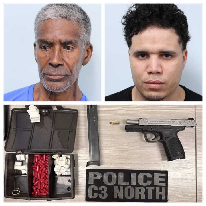 Juan Maldonado, top left, and Josue Sierra-Fonseca were arrested after Springfield police said they found them breaking into a home and found drugs and a gun.