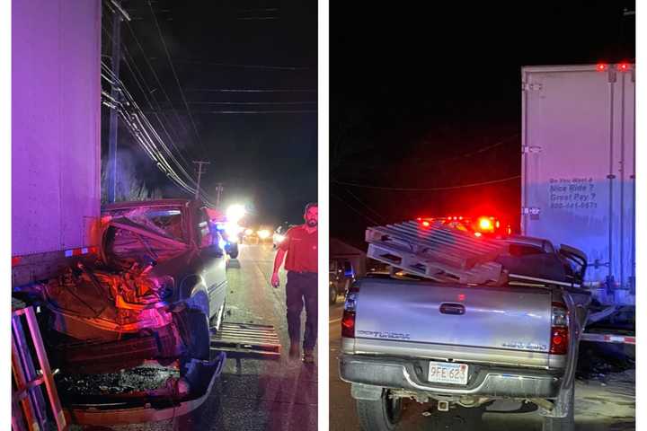 Distracted Driver Slams Into Tractor Trailer On Route 20 In Central Mass: Police