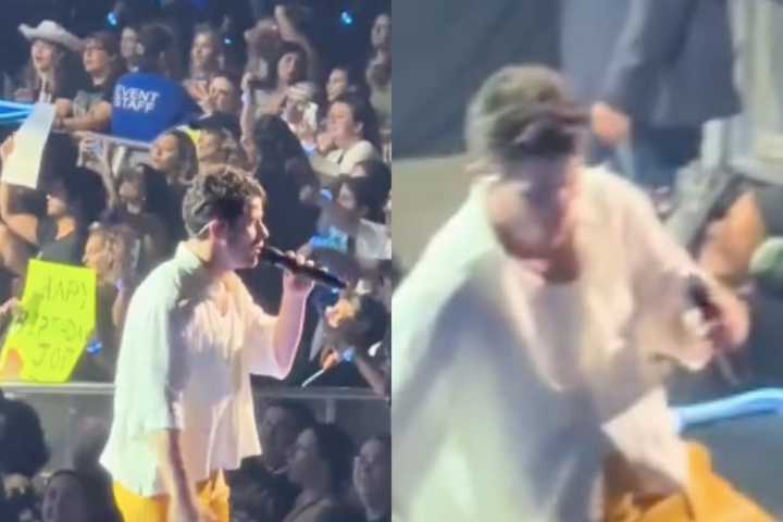 Viral Video Captures Bergen County's Nick Jonas Falling Mid-Performance