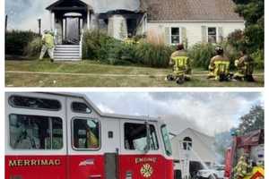 3-Alarm Fire In Merrimac Destroys Home, Sends 3 Firefighters To Hospital