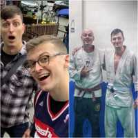 <p>Kevin and Chris Smith, left, and Kevin at BJJ.</p>