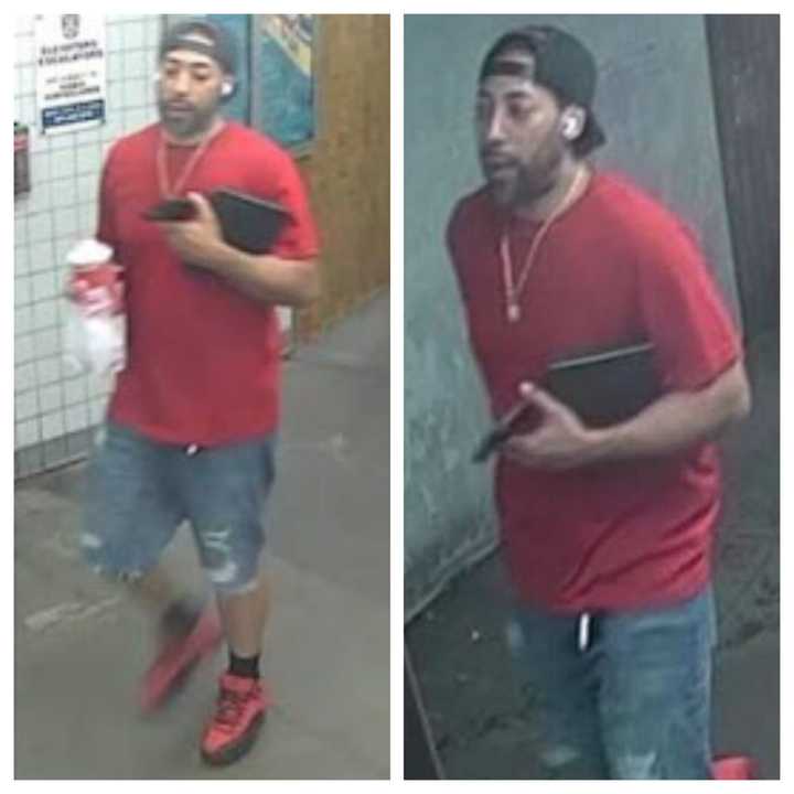 Transit police are searching for this man who carried a gun at an MBTA station.