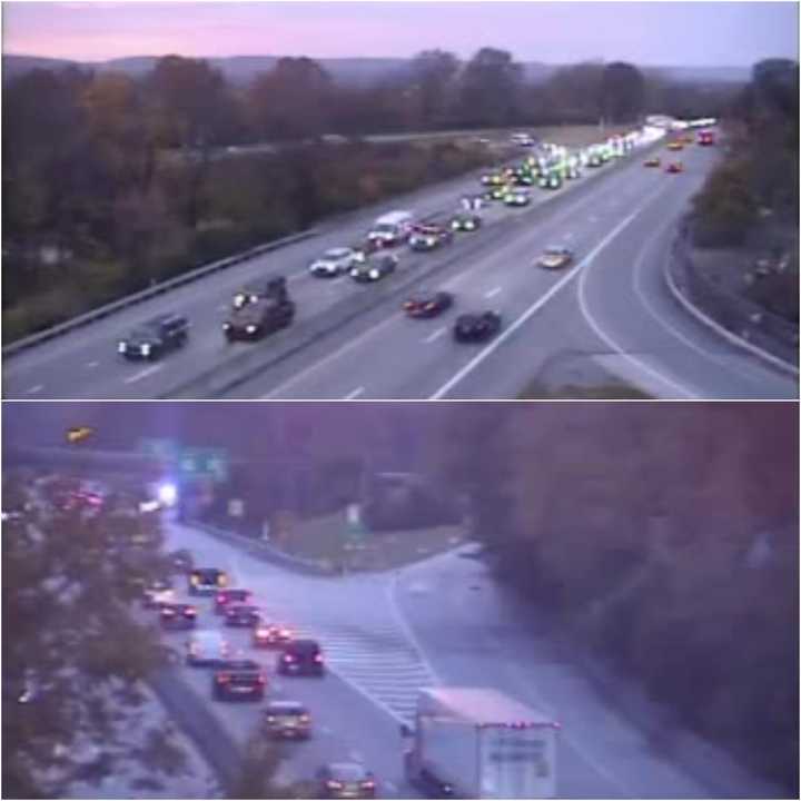 Traffic along Route 30 on Friday, Oct. 27.