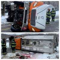 Tanker Truck Crash Spills Hazardous Materials In Westborough