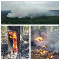 <p>A brush fire in Marlborough burned all weekend before firefighters put it out.</p>