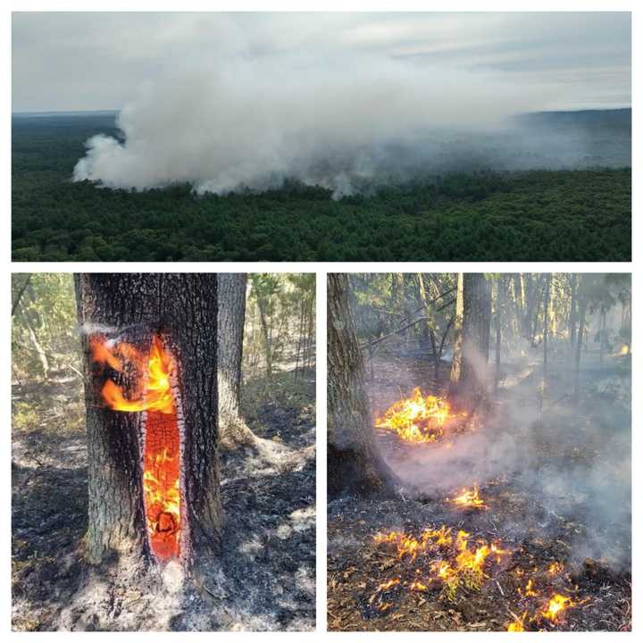 A brush fire in Marlborough burned all weekend before firefighters put it out.