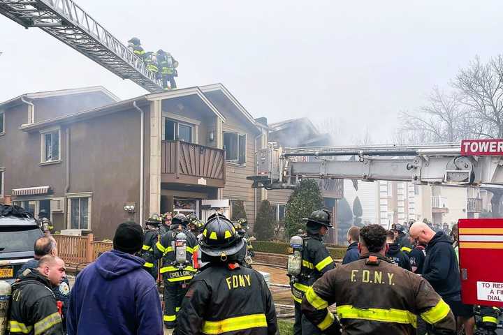 'Very Close Call': House Collapses, 22 NYC Firefighters Injured In Staten Island Blaze