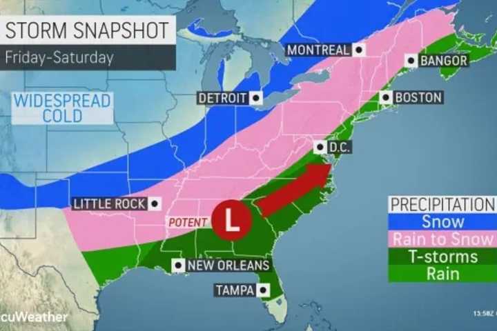 Bomb Cyclone To Slap Maryland With Messy Mix Of Precipitation, Cold Temps, Strong Winds