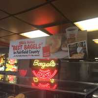 <p>Stew Leonard&#x27;s shows off its DVlicious &quot;Best Bagel&quot; pride.</p>