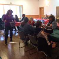 <p>People congregate at the American Legion Riders Post 174 toy drive in Wayne Saturday, Nov. 14. </p>