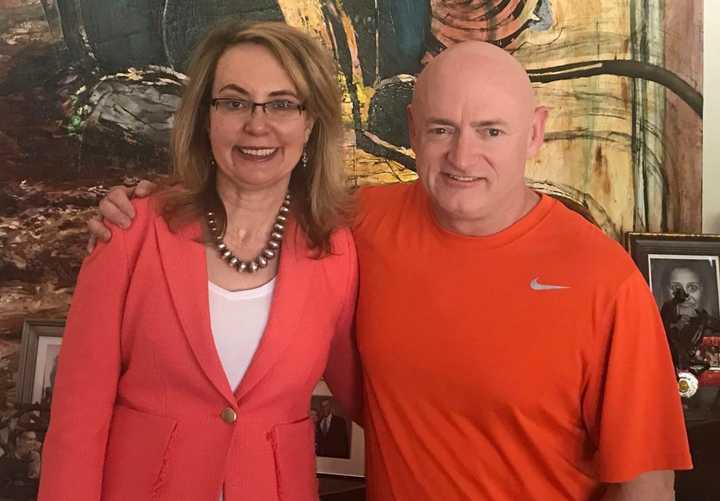 Former Congresswoman Gabby Giffords and her husband Captain Mark Kelly will be in Hackensack Thursday.