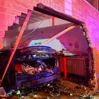 <p>The car went straight into the daycare.</p>