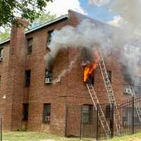 <p>The scene of the fire in the 5800 block of Field Place NE.</p>