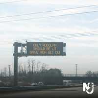 <p>The New Jersey DOT had some fun with its holiday warnings.</p>