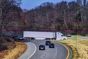 Update: 'Unauthorized' Stuck Tractor-Trailer Blocks Lanes On Taconic