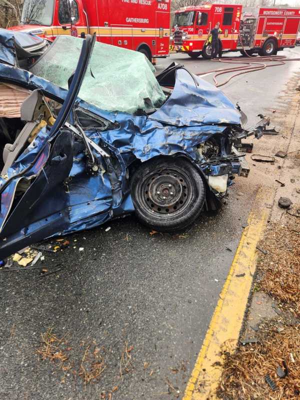 Two Hospitalized With Traumatic Injuries Following Crash In Gaithersburg That Shut Down MD-355