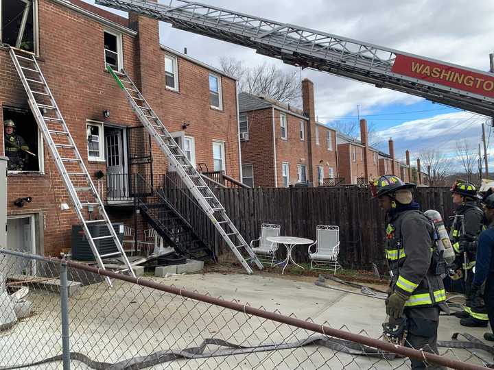 The fire was reported in Northeast DC on Wednesday.