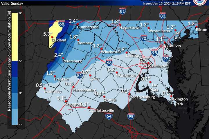 Sunday Snow Squalls Possible In Parts Of DMV Region, Forecasters Caution