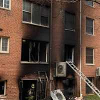 <p>The fire in the 1300 block of Peabody Street NW.</p>