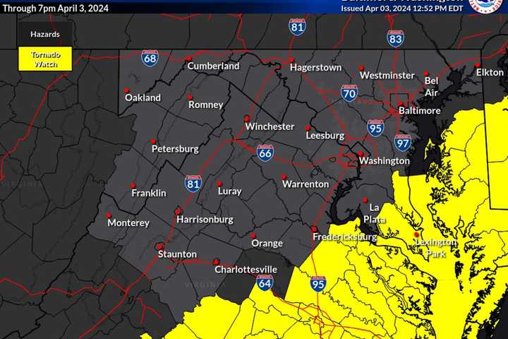 Tornado Watch Issued For Calvert County