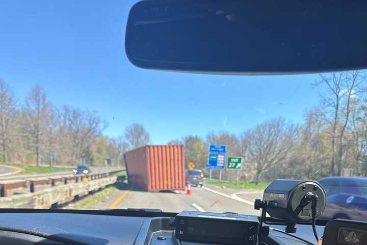 Lanes Reopen After Dislodged Container Blocks Parkway In Westchester