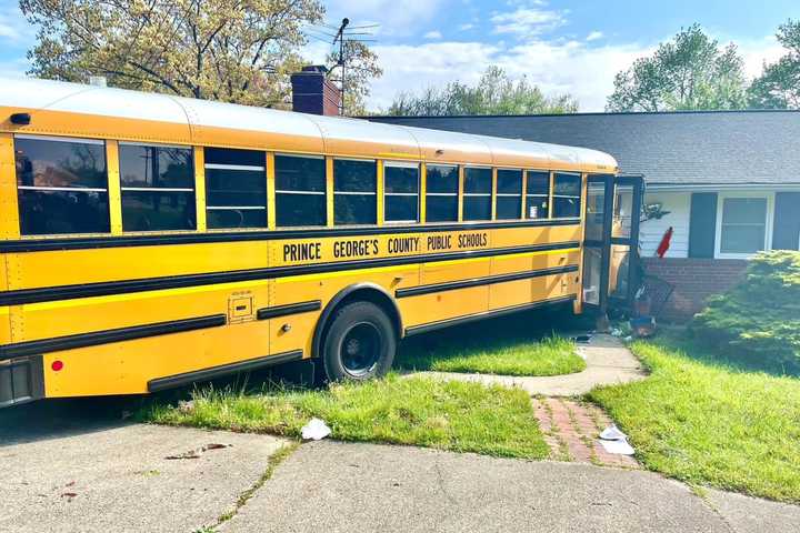 Driver Hurt After Crashing School Bus Into Prince George's County Home