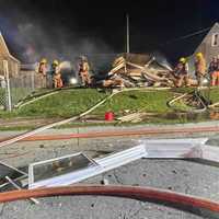 <p>The home explosion on&nbsp;Ridgemoor Road in Essex</p>