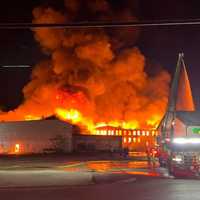 <p>The scene of the blaze at&nbsp;Stewartstown Furniture Factory.</p>