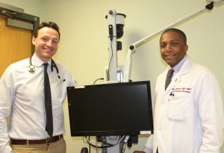 Neurologist and epileptologist Dr. Steven Smith, left, joins Dr. Mill Etienne, director of the Epilepsy and EEG Laboratory at Good Samaritan Hospital, to enhance and expand the new In-patient EEG Monitoring Program..