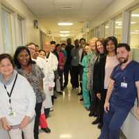 <p>Good Samaritan Hospital laboratory staff.</p>