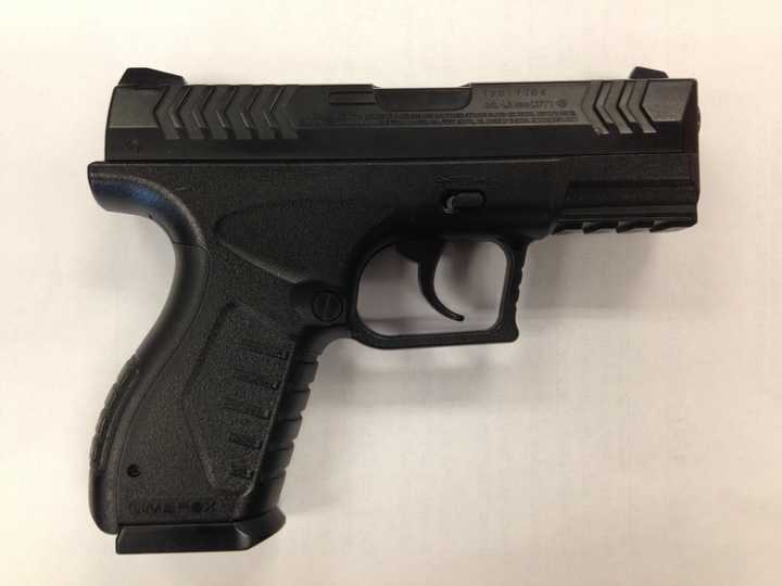 Black pellet gun recovered during Wanaque arrest Friday.