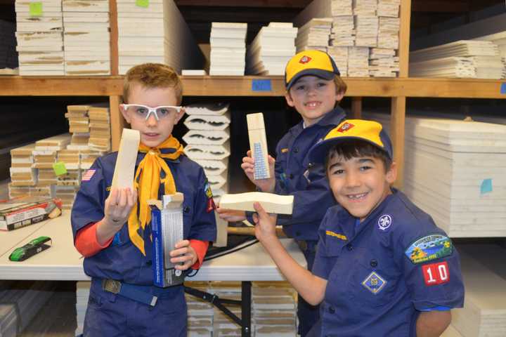 Greenwich Scouts Build Pinewood Derby Cars at Asbury Millwork Shop
