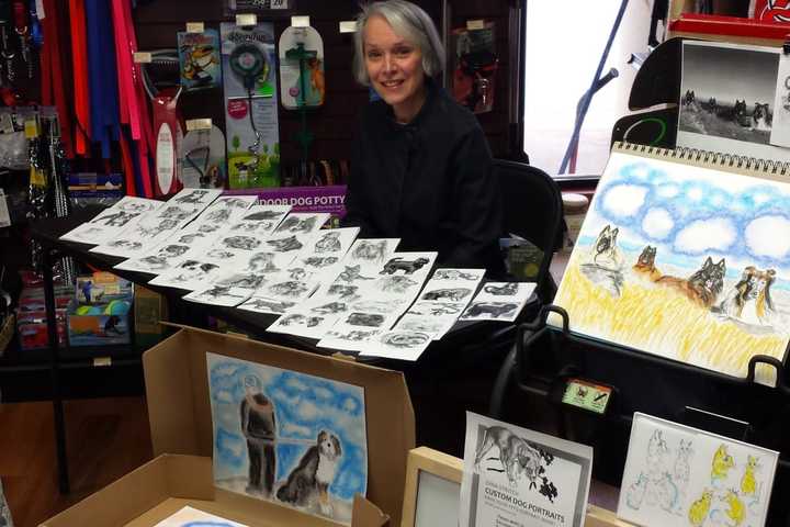 Pet Portraits A Specialty For Wayne Woman