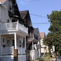 <p>Firefighters from surrounding towns rushed to the Prospect Park neighborhood blaze.</p>